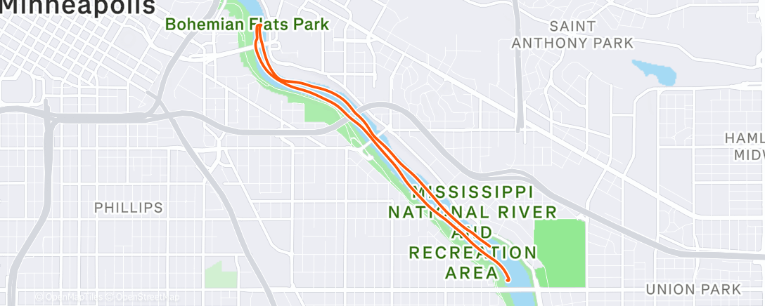 Map of the activity, Morning Row