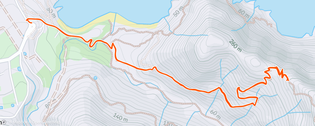 Map of the activity, Afternoon Hike