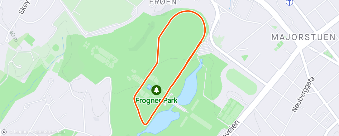 Map of the activity, Frognerparken