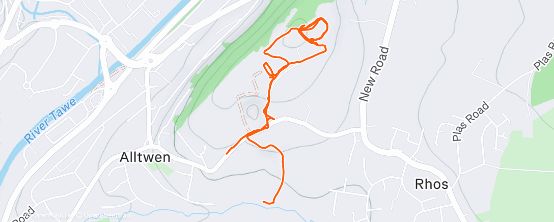 Map of the activity, Graig with Lily