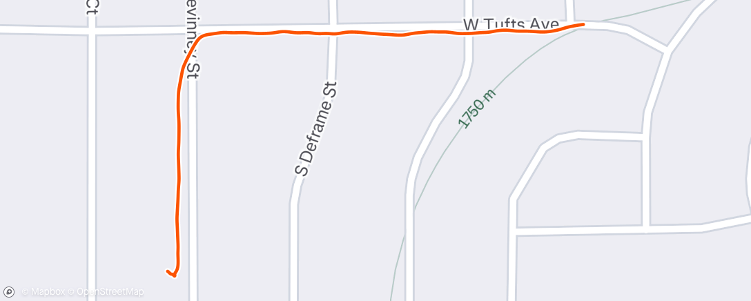 Map of the activity, Morning Walk