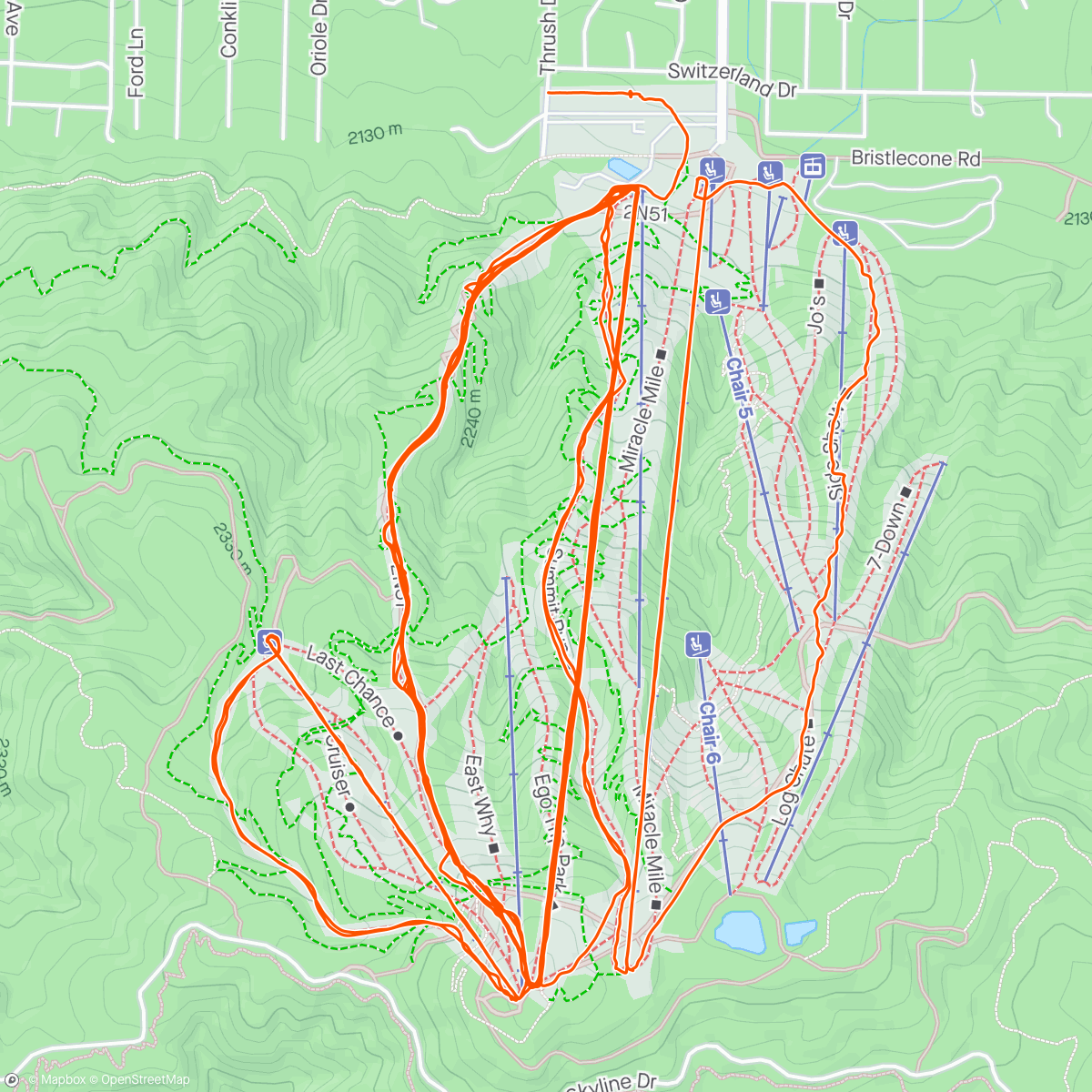 Map of the activity, Another rad day snowboarding🏂🏂 with my son!💙