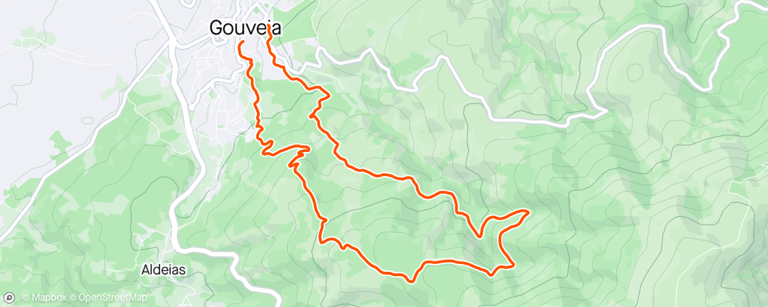 Map of the activity, Trail Monte de Sensações