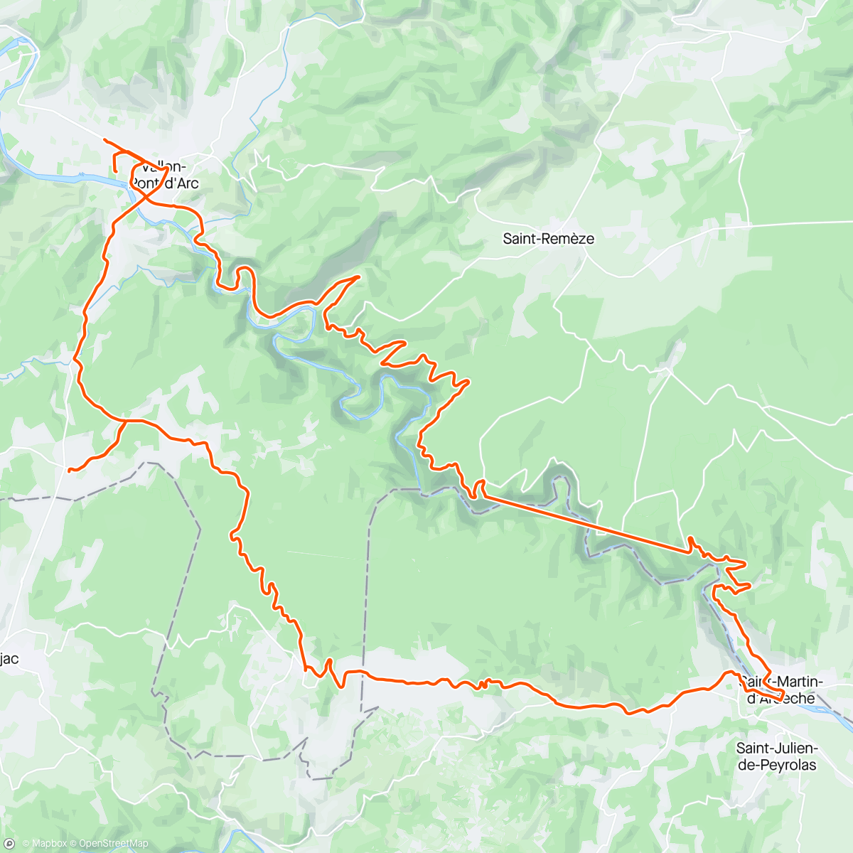 Map of the activity, Gorgeous Ardèche
