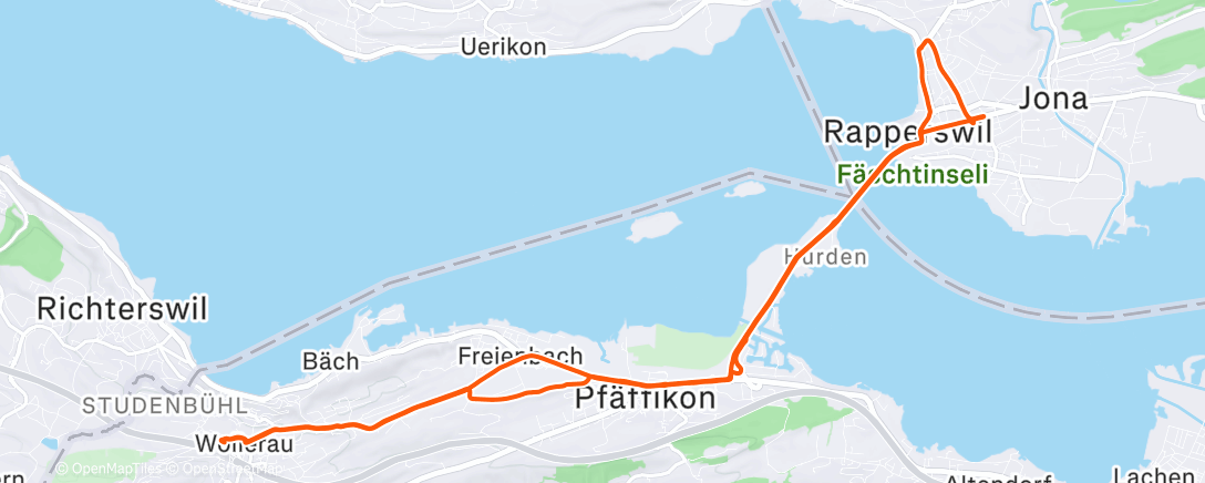 Map of the activity, Mittagsradfahrt