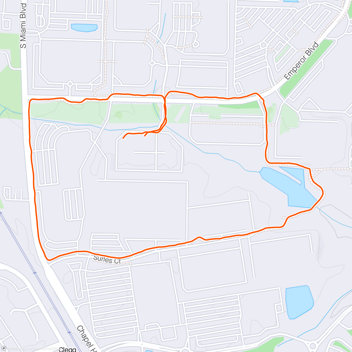 Map of the activity, Lunch Walk Lake Loop 🐢