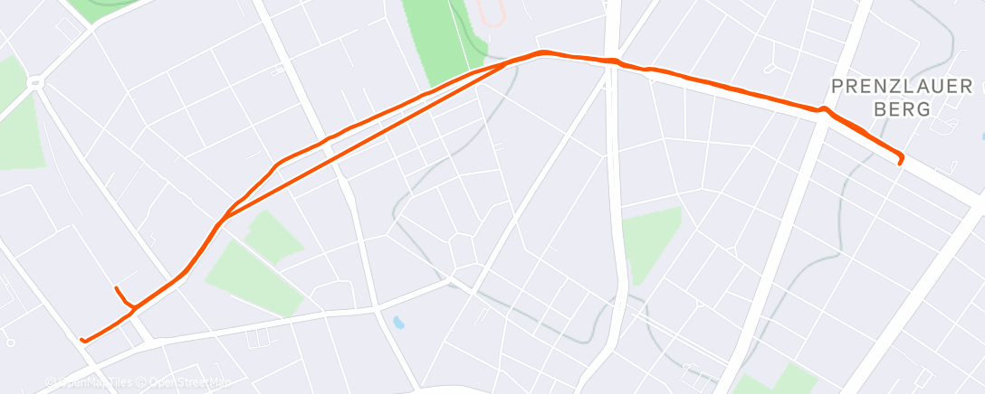 Map of the activity, Abendlauf