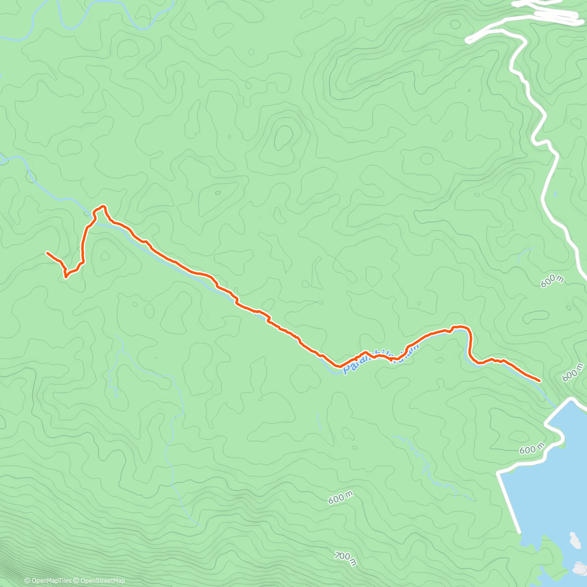 Map of the activity, Parambikulam Trekking