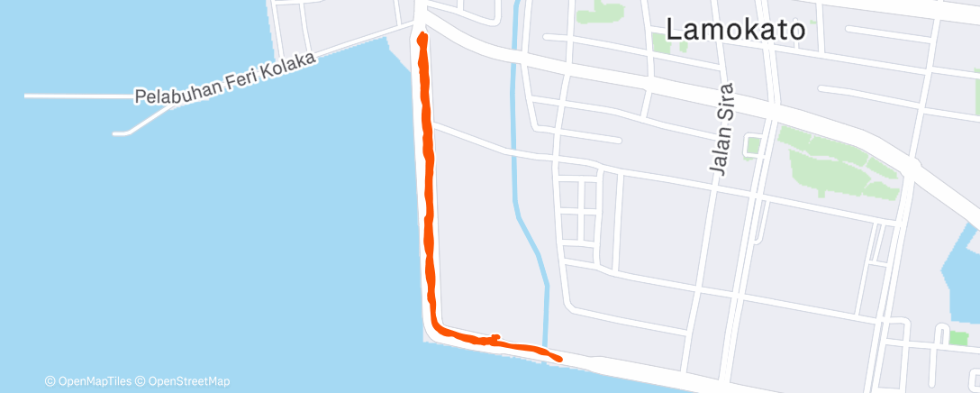 Map of the activity, Berlari Sore