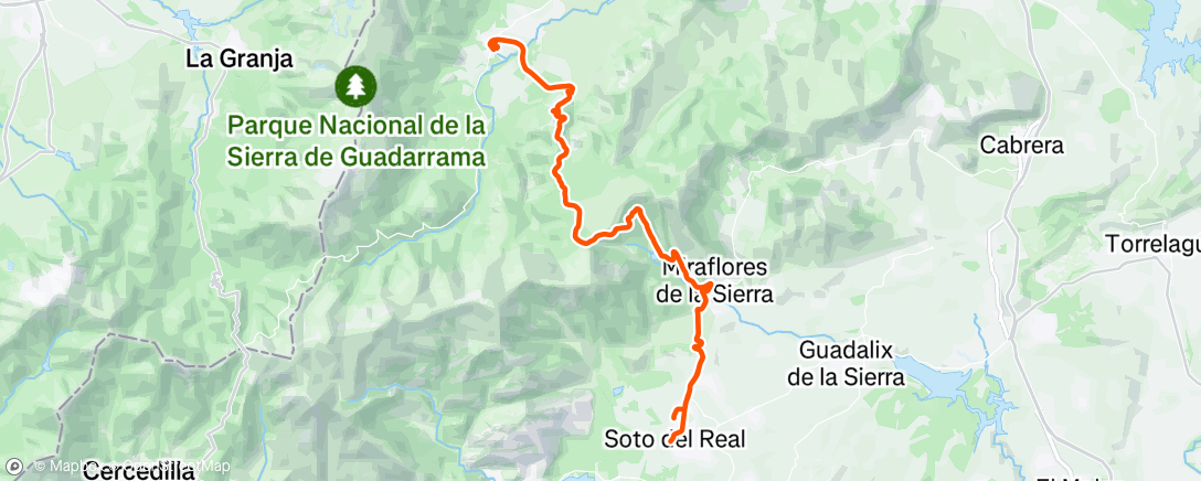 Map of the activity, Rascafria con Sr Jd
