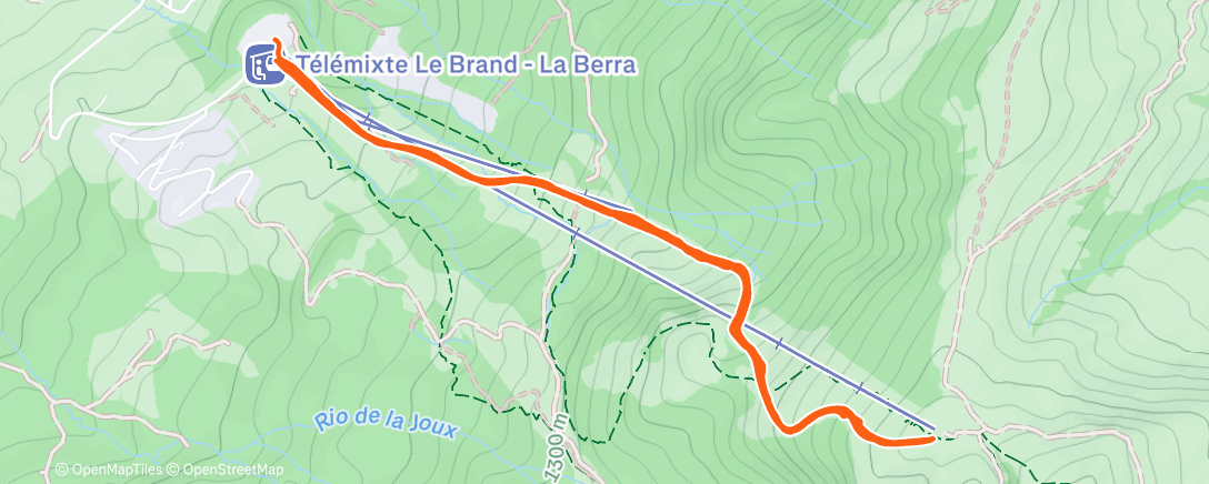 Map of the activity, Skimo
