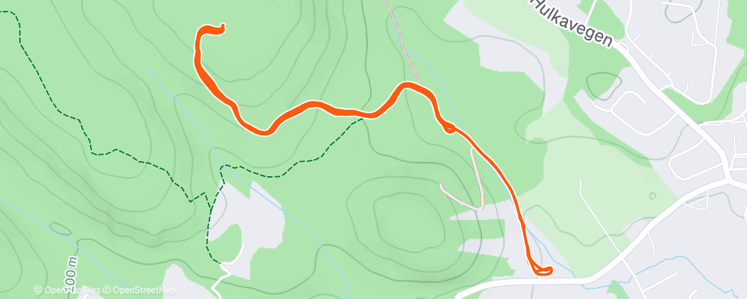 Map of the activity, Afternoon Trail Run