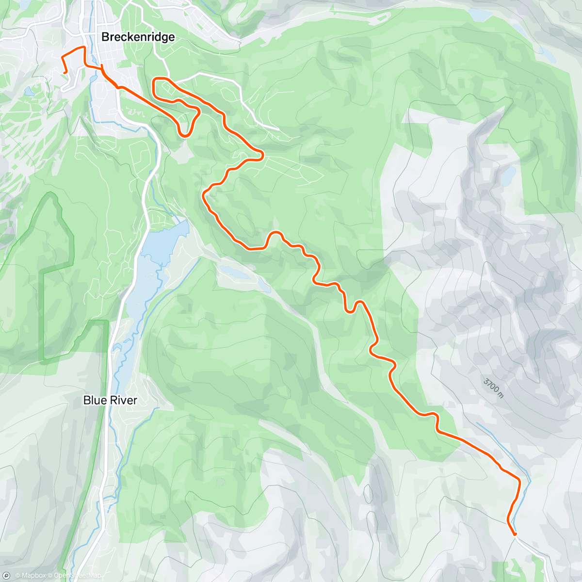Map of the activity, Breckenridge - Boreas Pass