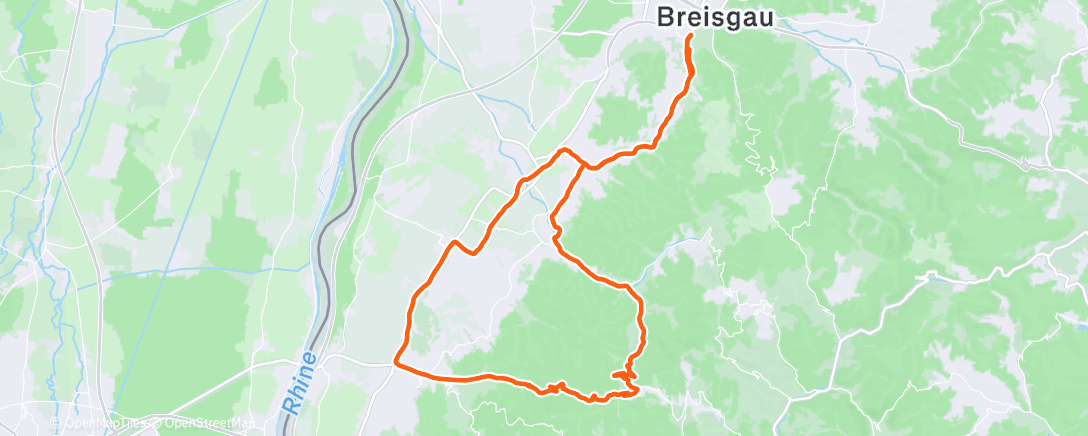 Map of the activity, Fahrt am Morgen