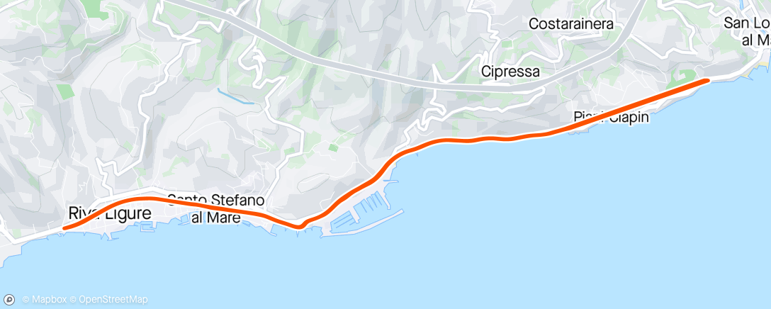 Map of the activity, Giro pomeridiano