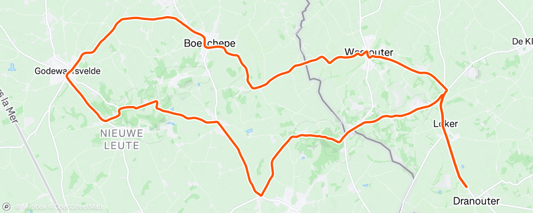 Map of the activity, Sortie vélo dans l'après-midi