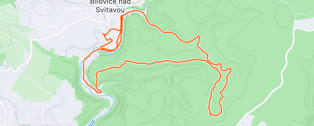 Map of the activity, Lunch Run