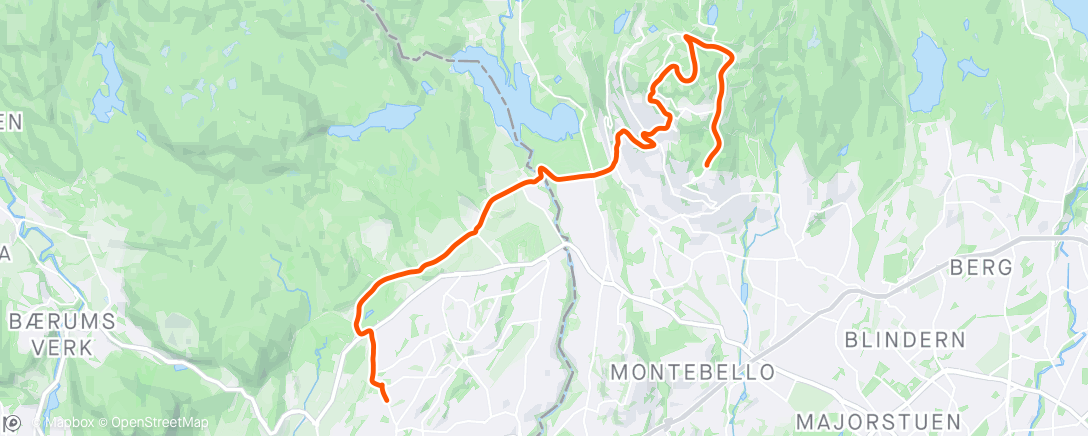 Mapa da atividade, Løp hjem fra KM