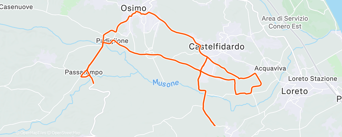 Map of the activity, Morning Ride