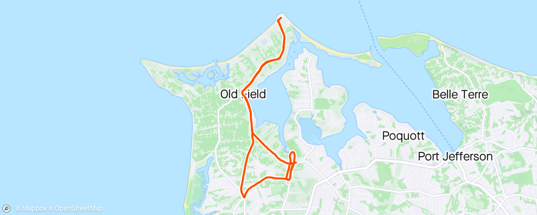 Map of the activity, ⛅ Old Field Run