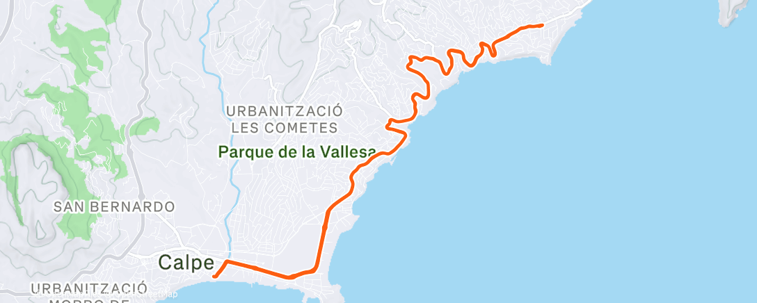 Map of the activity, Lunch Ride