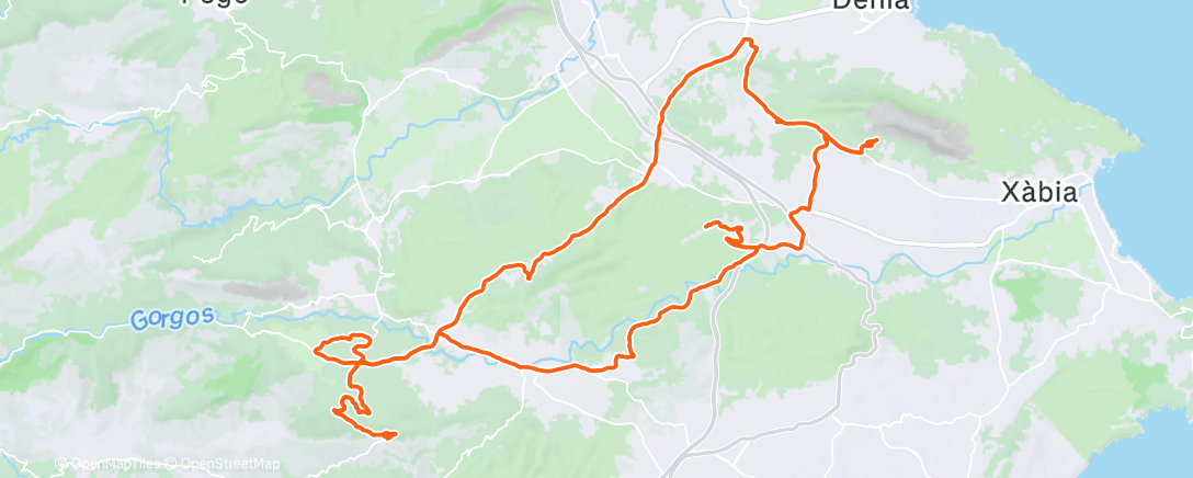 Map of the activity, Lunch Ride