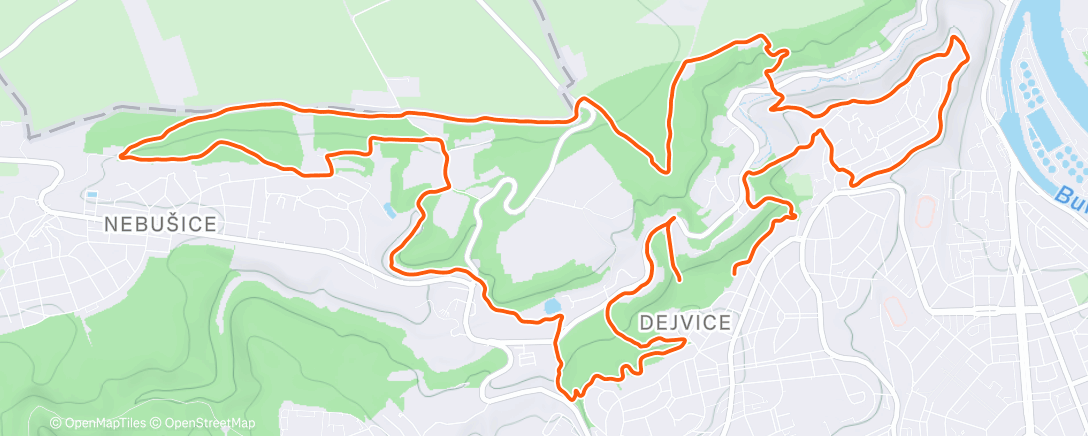 Map of the activity, Morning Trail Run
