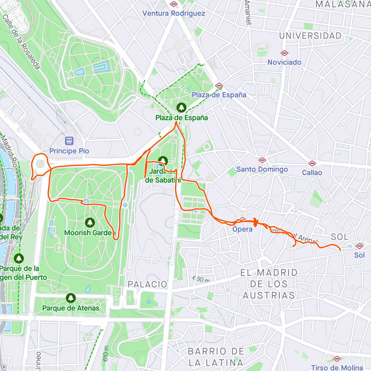 Map of the activity, Madrid day 4: Short one before journey home ✈️