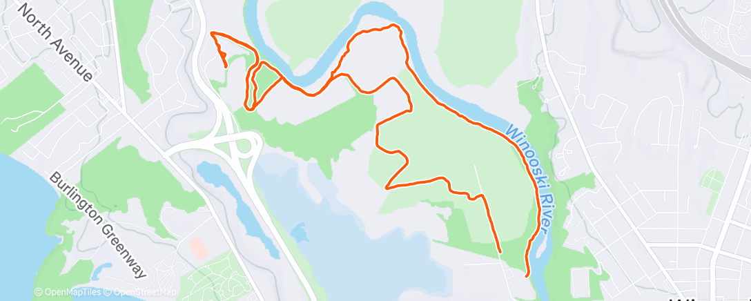 Map of the activity, XC Xmas