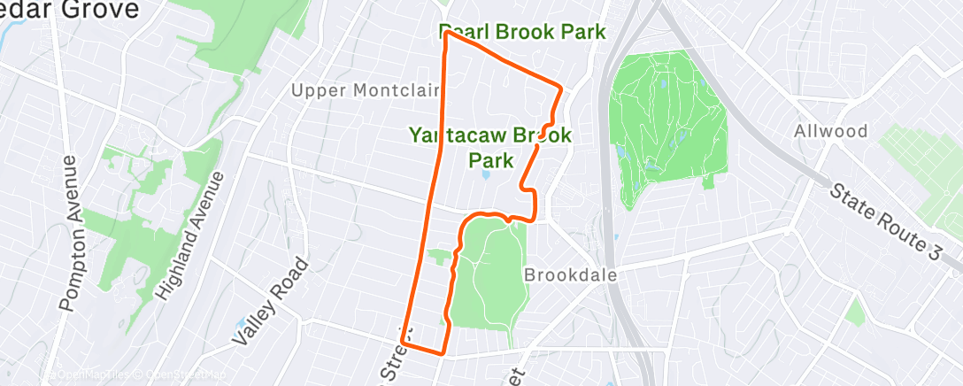 Map of the activity, Morning Run