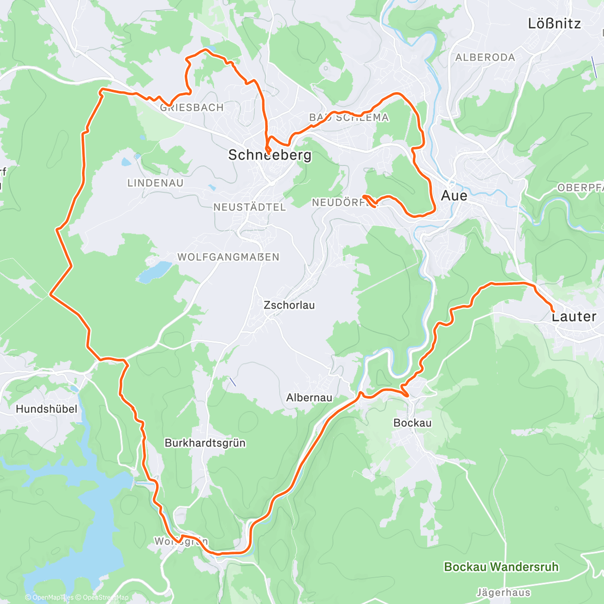 Map of the activity, 4. Adventsride DNF