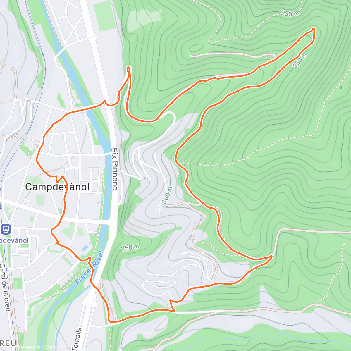 Map of the activity, Primera caminada per Palou!
