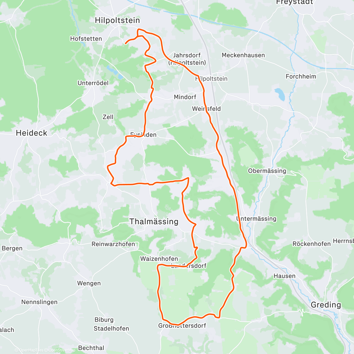 Map of the activity, A..- Kalt 🥶🧊👣🌄🚴🏻‍♂️💡 CX