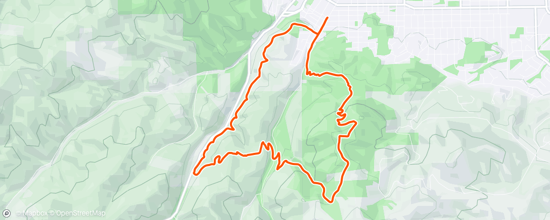 Map of the activity, 2/5 Ridges on foot