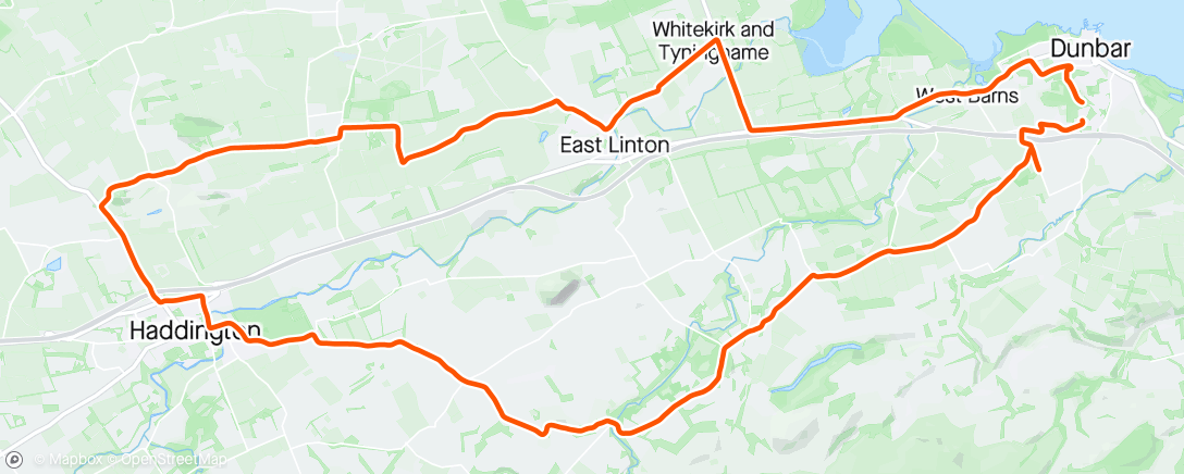 Map of the activity, Cycling - wind on the back on the way home  ⛅