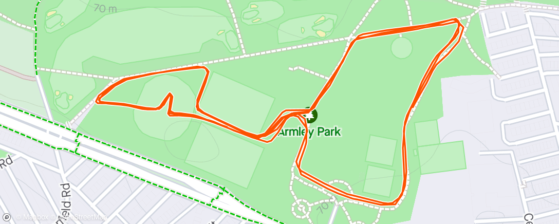 Map of the activity, Armley parkrun