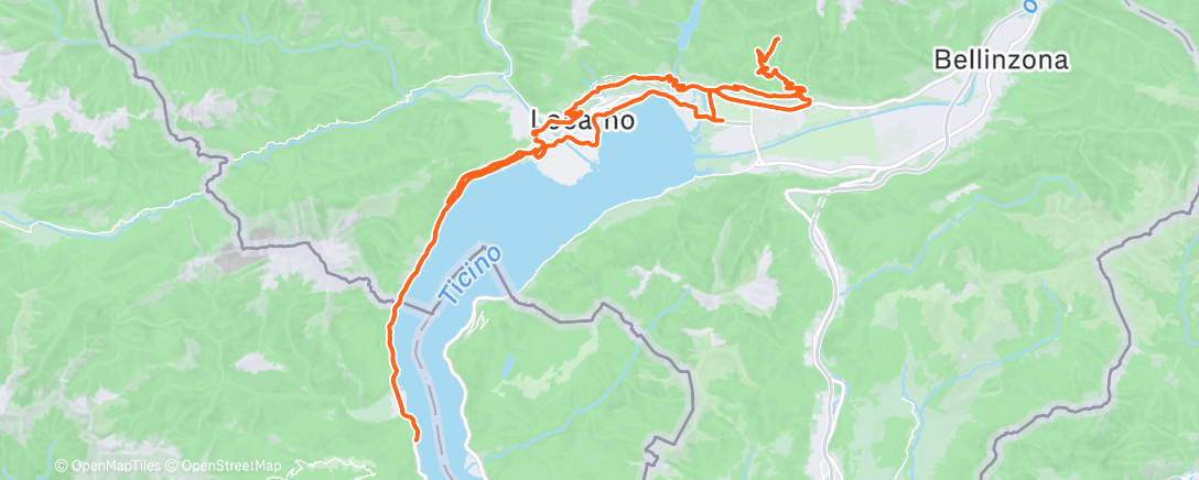 Map of the activity, Ciclismo