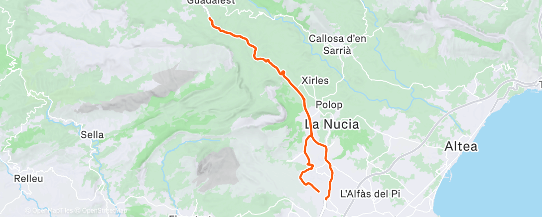 Map of the activity, La Nucia #5