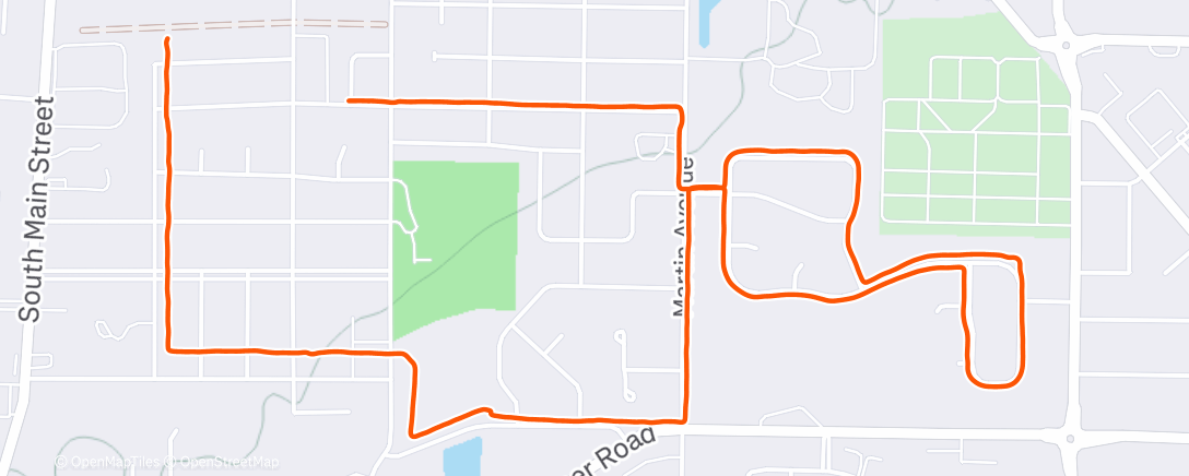 Map of the activity, Lunch Run