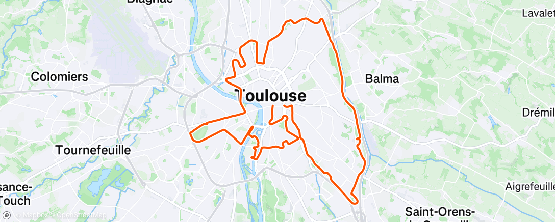 「Toulouse Run Experience」活動的地圖