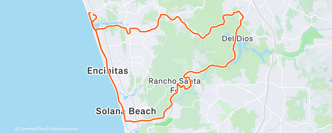 Map of the activity, Morning Ride