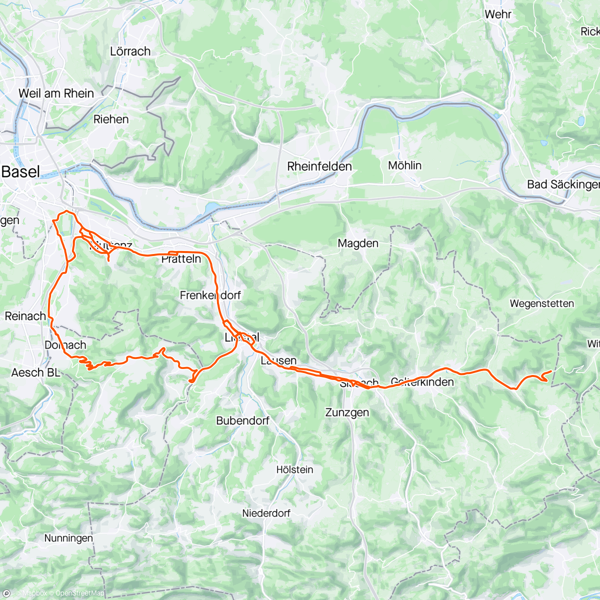 Map of the activity, Sunntigsrundi 😊🚴‍♂️👌☕️🍰☀️⚘️