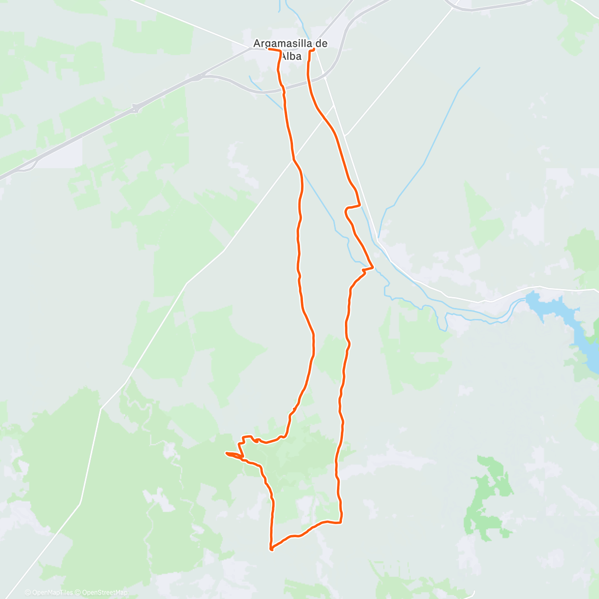 Map of the activity, Lunch Ride