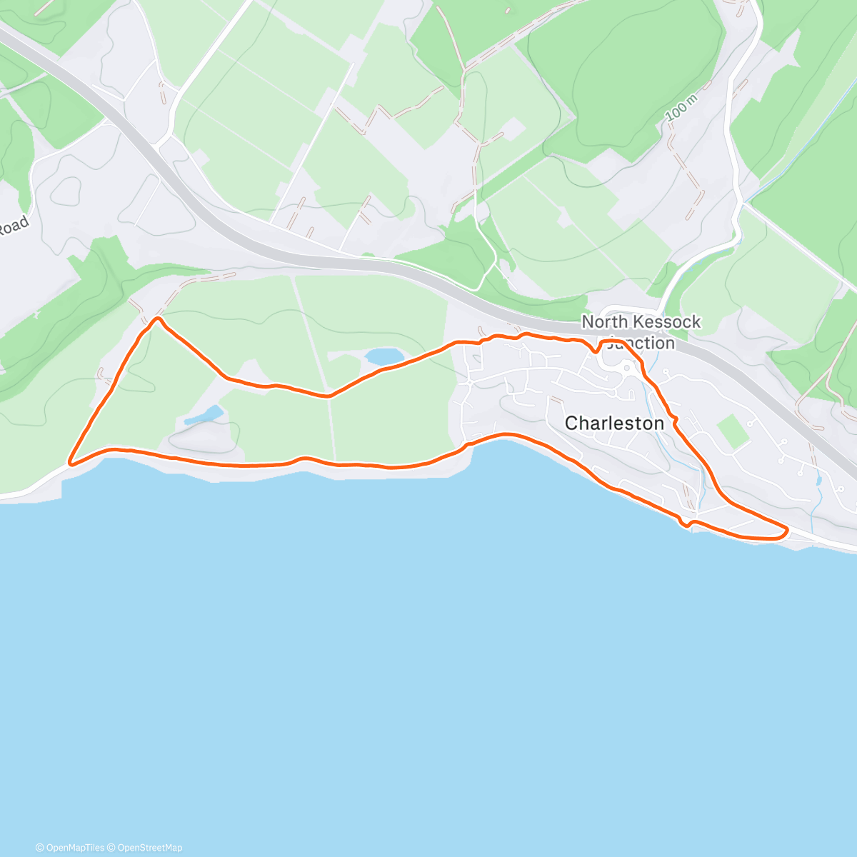 Map of the activity, Afternoon Run