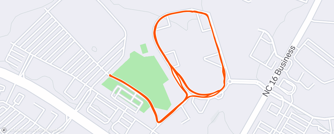 Map of the activity, Afternoon Run