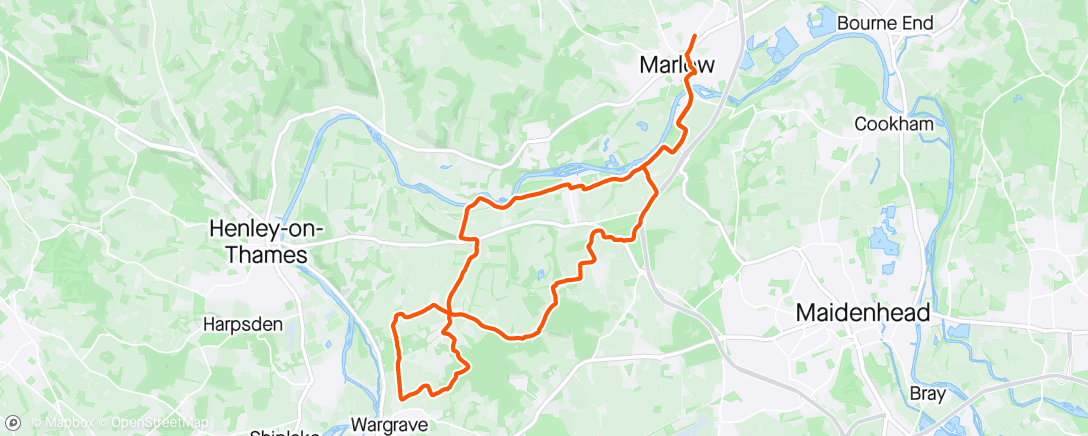 Mapa da atividade, Night E-Bike Ride