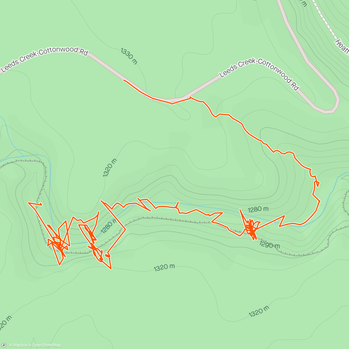 Mapa da atividade, Yankee Doodle Canyon