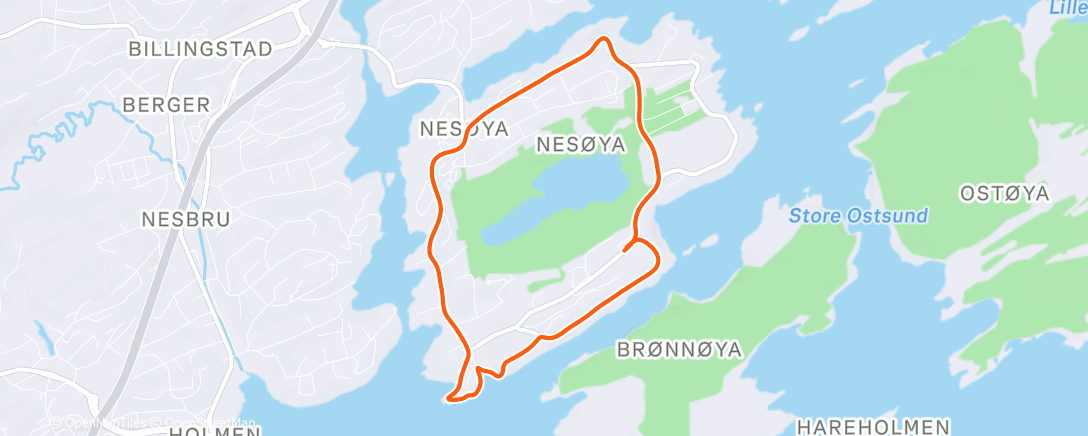 Map of the activity, Afternoon Run