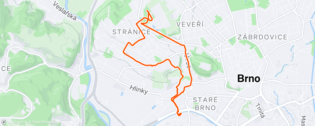 Map of the activity, Mraziva vychazka