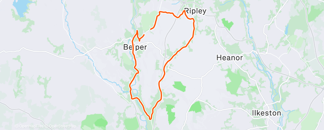Map of the activity, Lunch Ride